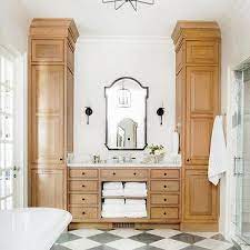 Click here to read more about this stylish piece on our website. Golden Oak Vanity Cabinets Design Ideas