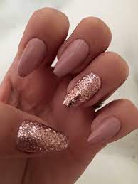 Golden Rose Nails Mynails Ontrend Ballerina Coffinmails Blush Rosegold Gold Acrylic Nails Rose Gold Nails Acrylic Rose Gold Nails