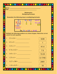 The printable worksheets here help kids to practice decimal multiplication. Multiplying Decimals Interactive Worksheet