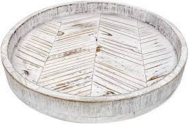 The 15 inch lazy susan can be built of various. Amazon Com Paper And Pallet Rustic White Herringbone Wood Lazy Susan Distressed Farmhouse Turntable Tray Cabinet Organizer And Dining Table Centerpiece 12 5 Inch Kitchen Dining