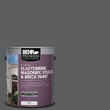 Behr Premium 1 Gal N500 6 Graphic Charcoal Elastomeric Masonry Stucco And Brick Exterior Paint