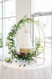 Romantic Dusty Blue And Gold Wedding Tampa Garden Club Wedding Cake Table Decorations Wedding Cake Display Table Gift Table Wedding