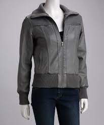 Take A Look At This Gray Third Reef Leather Bomber Jacket Women By Emu Australia On Zulil Leather Bomber Jacket Women Bomber Jacket Women Grey Bomber Jacket
