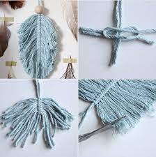 The latest bohemian decor trend has brought with it the return of macramé. Diy Makrameefeder Einfach Und Fantastisch Als Dekoration Wann Dekoration Diy Einfach Fantastisch Source By Pintogosi Macrame Feather Crafts Macrame Diy