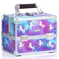 Sichere dir jetzt deine glossybox! Joligrace Unicorn Makeup Box Vanity Case Cosmetic Organiser Case Beauty Box With Mirror And Magnification 5x Spot Mirror Buy Online In India At Desertcart In Productid 85726365