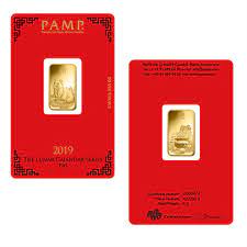 Lunar Year Gold Bar Pamp 5 Gram Lunar Pig Gold Bar