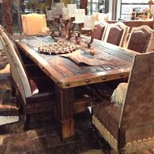 Pin By Tin Star Furniture On Rustic And Western Furniture Wood Dining Room Wood Dining Room Table Farmhouse Dining Rooms Decor
