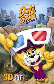 In his excitement, he falls off and injures himself. Don Gato Y Su Pandilla Top Cat The Movie 2011 Theatrical Cartoon