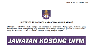 To stop receiving these emails, you may unsubscribe now. Jawatan Kosong Di Uitm Pahang Terbuka 2018 Jobcari Com Jawatan Kosong Terkini