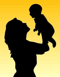 Image result for mother and baby nursing silhouette