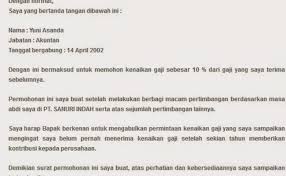 Contoh Surat Pengajuan Gaji Bulanan Cute766