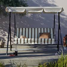 Miami 2 Seat Swing Seat With Brown And Cream Cushion Garden Furniture Asda Direct Garden Furniture Swing Seat Cream Cushions