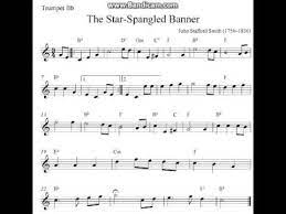 This trumpet sheet music for the star spangled banner (the national anthem of the united states of america) is written in the key of f (concert e flat). The Star Spangled Banner Trumpet Sheet Music Trumpet Sheet Music Sheet Music Music