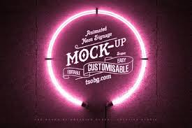 Animated Logo Mock Up Neon Ring Neon Logo Frame By Frame Animation Neon