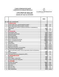 Rubella ( rubeola ) este o boală antroponotică acută infecțioasă transmisă prin picături de aer. Pdf Clinica Somesan Baia Mare Laborator De Analize Medicale Lista Preturi Analize Alina Balat Academia Edu