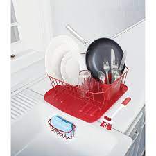 Rubbermaid Antimicrobial Sink Dish Rack Drainer Set Red 4 Piece Set Walmart Com Walmart Com Did you scroll all this way to get facts about red dish drainer ? rubbermaid antimicrobial sink dish rack drainer set red 4 piece set