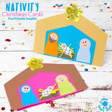 But i know it would mean so much more to give homemade christmas cards to the family, especially close family (trying to be realistic about actually doing it). Christmas Card Nativity Craft Kids Craft Room