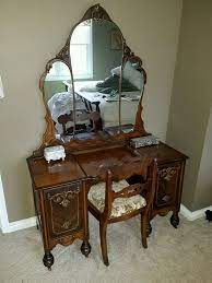 Antique Vanity Dresser Art Deco Triple Mirror 1920 S Original Not Reproduction Artdeco Vanity Decor Dresser With Mirror Antique Vanity