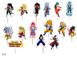 Dragon ball belated birthday card, son goku. 15pcs Game Ball Hero Ball Z Cupcake Topper Kids Birthday Party Baby Shower Decoration Supplies Dbz Party Diy Decorations Aliexpress