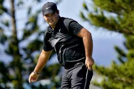 Patrick reed plays his shot from the 18th tee during the final round of the hyundai after taking down the field at the hyundai tournament of champions sunday in kapalua, hawaii. Fan Yells Cheater As Patrick Reed Misses Playoff Losing Putt