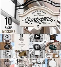 Signs Restaurant And Cafe Mockups Free Download