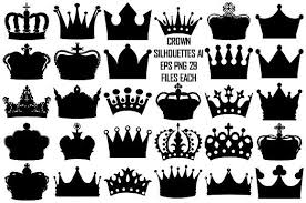 Black And White Crown Png Black Crown Silhouette Ai Eps Png By Frankiesdaughtersdesign On Creativemarket Crown Silhouette Lotus Tattoo Design Creative Market