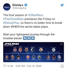 The rise of skywalker marks the end of an era, one that's been a long time coming. Check Out This Epic Star Wars Timeline Disney Plus Created The Kingdom Insider