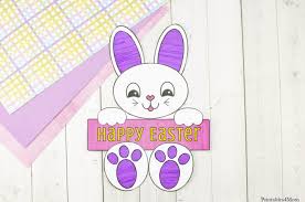 Our template today is called free printable cute bunny birthday invitation.the pictures of bunny and flowers decorate the design. Printable Easter Bunny Craft Printables 4 Mom