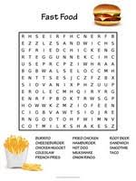 Free kids crossword puzzles online. Fast Food Crossword