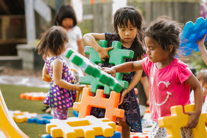 Children exploring nature