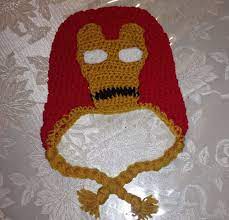 Crochet Iron Man Beanie Crochet Ironman Beanie Crochet Beanie Hat Crochet Crochet Patterns