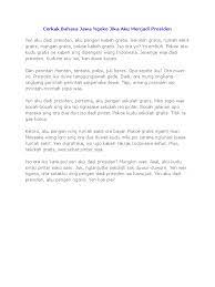 Contoh contoh cerkak bahasa jawa lengkap. Cerkak Bahasa Jawa Ngoko Jika Aku Menjadi Presiden