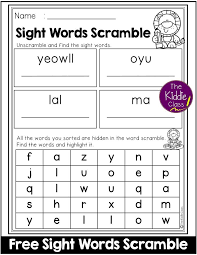Free Sight Words Scramble In 2020 Learning Sight Words Sight Words First Grade Freebies