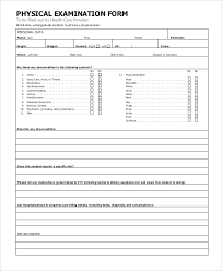 You will be examined for signs of illness or disease (a medical examination). Free 8 Sample Physical Forms In Ms Word Pdf