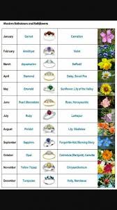 Birth Flowers And Birth Stones Tattoostyle Tattoo Style Chart Birth Month Flowers Birthday Month Flowers Birth Flower Tattoos