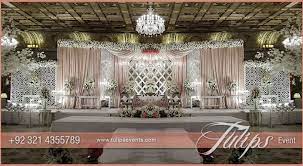 Pink White Pakistani Wedding Stage Setup Ideas By Tulips Events Wedding Stage Decorations Pakistani Wedding Stage Pakistani Wedding Decor