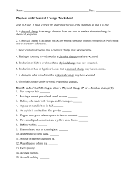 Vocabulary word physical property physical change chemical property chemical change change in which the identity of the substance does not change definition. Physical And Chemical Changes Worksheet Fill Online Printable Fillable Blank Pdffiller