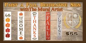 Paint a Fall Decorative Sign with The Mural Artist