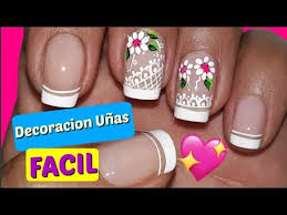 Long professional gel nails and great sheer black lace nail. Decoracion De Unas Principiantes Decoracion De Unas Facil Youtube