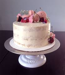 Champagne Rose Raspberry Cake With Fresh Fruit Flowers And French Macarons Www Gsbakery Com Raspberry Cake Custom Desserts Cake