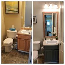Here's a link to the exact floor stencil i used in this bathroom. Before And After Half Bath Spray Painted Counter With Stone Texture Paint Painted Cabinets Painted Wall Spray Paint Counter Painting Cabinets Stone Texture