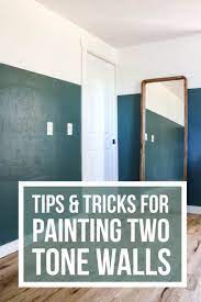Two Tone Walls How To Paint Straight Lines Making Manzanita Two Tone Walls Half Painted Walls Hallway Paint