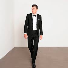 Black Slim Fit Notch Lapel Tuxedo Combatant Gentlemen