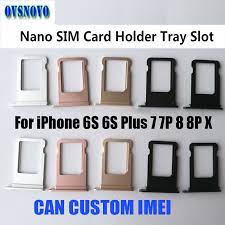Search for sim cards sim cards with us. 1pc Sim Card For Iphone 8 X Tray Holder Slot Replacement For Iphone 6s 6s Plus 7 7 Plus Sim Tray Container Adapter Custom Imei Sim Card Adapters Aliexpress