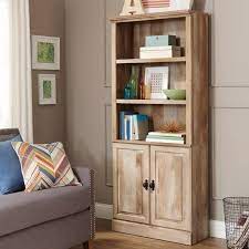 I love this organizer by home and gardens. Better Homes Gardens 71 Crossmill 3 Shelf Bookcase With Doors Weathered Finish Walmart Com Walmart Com