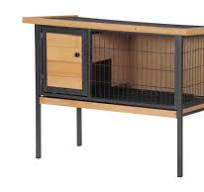 vente unique Cage à lapin clapier sur pied - toit ouvrable - dim. 91 5L x  45l x 70H cm - métal époxy bois pré-huilé Meilleures ventes | Maison et ...