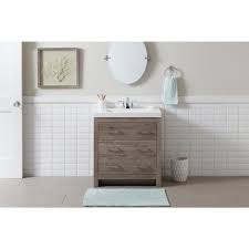 d bath vanity in white washed oak with