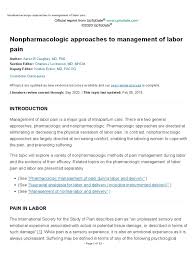 Image result for Non-Pharmacologic Pain Control in Labor