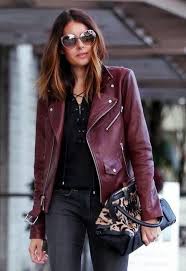 Burgundy Faux Leather Women S Biker Jacket In Sizes S M L Xl Jacket Outfit Women Biker Jacket Outfit Women Burgundy Jacket Outfit