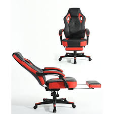Check spelling or type a new query. Buy Recliner Office Computer Game Room Desk Chair Padded Head Arms Seat Full Back Tilt Pull Out Leg Foot Rest Mobile Double Caster Wheels 360 Rotation Ventilation Holes Adjustable Height